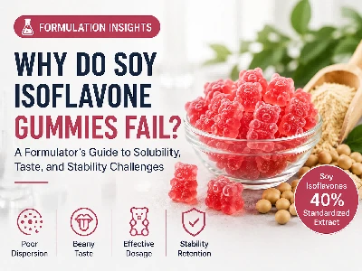 Why Do Soy Isoflavone Gummies Fail? A Formulator’s Guide to Solubility, Taste, and Stability Chal...